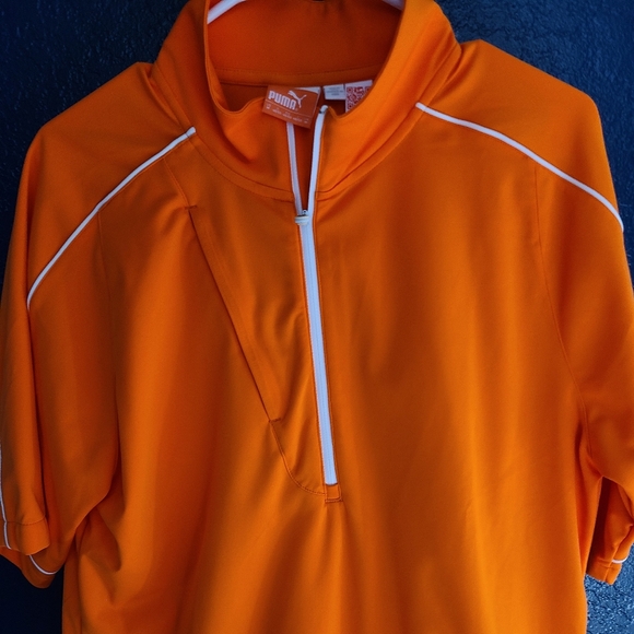 Puma golf pullover quarter zip orange size medium - Picture 1 of 4